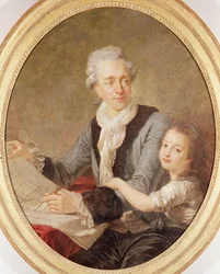 Porträt des Architekten Ledoux und seiner Tochter